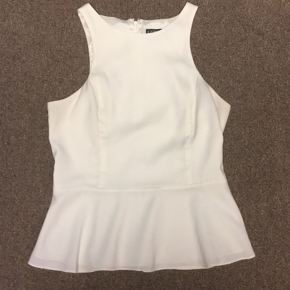 express white peplem shirt